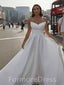 Elegant Sweatheart A-line Long Wedding Dress,  WD00