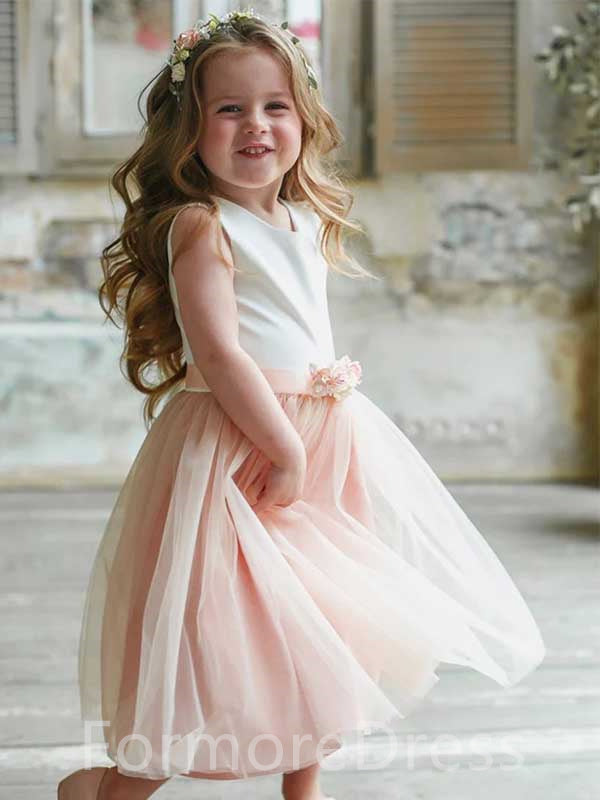 Sweet Flower Girl A-line Dress, Cute Flower Girl Dress, FGD01