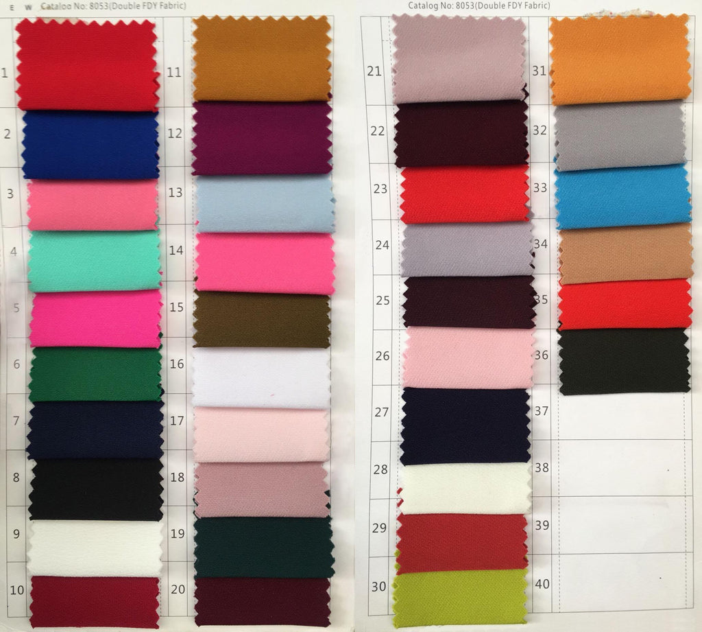 Double FDY  Fabric Swatch,FS007