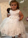 Cute Lace Appliques Flower Girl Long Dress,  FGD07