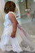 Cute Lace Appliques Flower Girl Long Dress,  FGD07