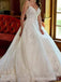 Elegant Sweatheart Spaghetti Strap A-line Long Wedding Dress,  WD59