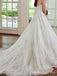 Elegant Sweatheart Spaghetti Strap A-line Long Wedding Dress,  WD59