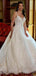 Elegant Sweatheart Spaghetti Strap A-line Long Wedding Dress,  WD59