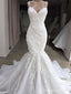 Gorgeous V-neck Spaghetti Strap Mermaid Long Wedding Dress, WD225