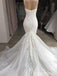 Gorgeous V-neck Spaghetti Strap Mermaid Long Wedding Dress, WD225