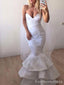 Sexy V-neck Strapless Mermaid Long Wedding Dress, WD226