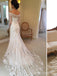 Gorgeous V-neck Off-Shoulder Long Sleeves Mermaid Long Wedding Dress, WD229