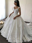 Gorgeous Lace Appliques A-line Long Wedding Dress, WD238