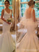 Elegant V-neck Mermaid Long Wedding Dress, WD241