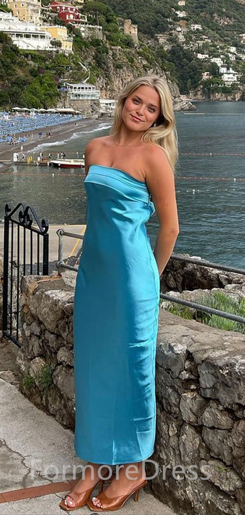 Sexy Strapless Mermaid Long Bridesmaid Dress,  PD48