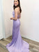 Elegant Purple Spaghetti Strap Mermaid Long Prom Dress,Evening Dress,PD208
