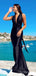 Elegant Deep V-neck Mermaid Long Prom Dress,Evening Dress,PD209