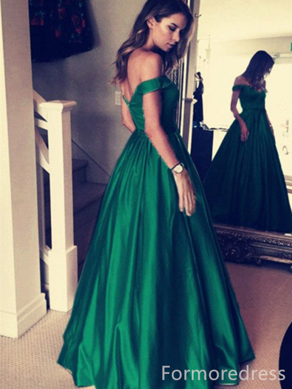 Elegant V-neck Off-Shoulder A-line Long Prom Dress,Evening Dress,PD231