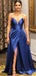 Elegant V-neck Spaghetti Strap A-line Long Prom Dress,Evening Dress,PD232