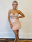 Elegant Sweatheart Strapless A-line Short Mini Homecoming Dress,  HD41