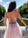 Gorgeous V-neck Spaghetti Strap A-line Long Prom Dress,Evening Dress,PD236