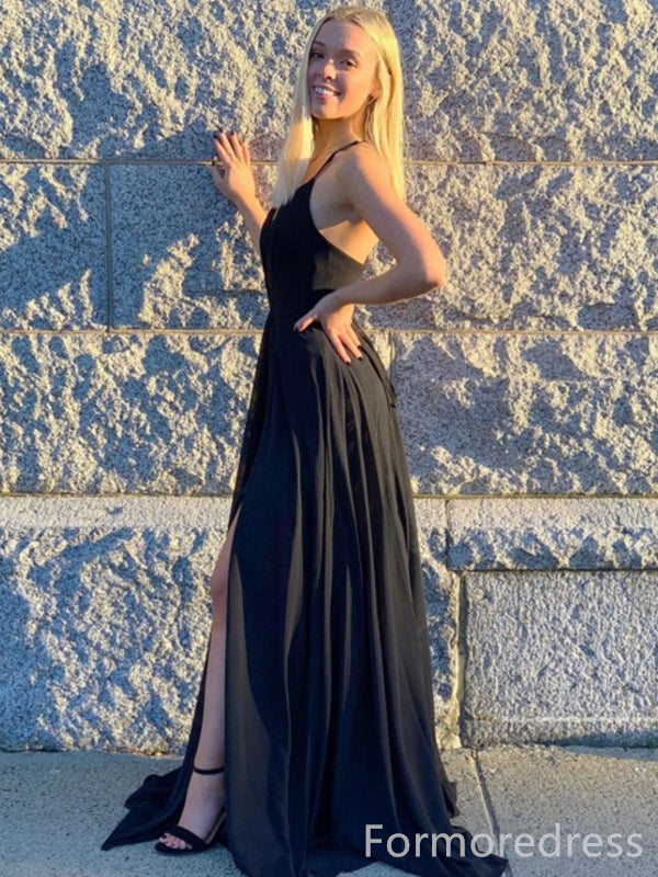 Sexy V-neck Spaghetti Strap Mermaid Long Prom Dress,PD242