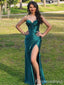 Elegant Sweetheart Spaghetti Strap Mermaid Long Prom Dress,PD243