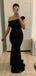 Elegant Black One Shoulder Mermaid Long Prom Dress,PD245