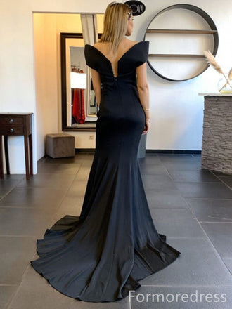 Gorgeous Sweetheart Black Mermaid Long Prom Dress,PD247