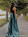 Simple One Shoulder A-line Long Prom Dress,PD246