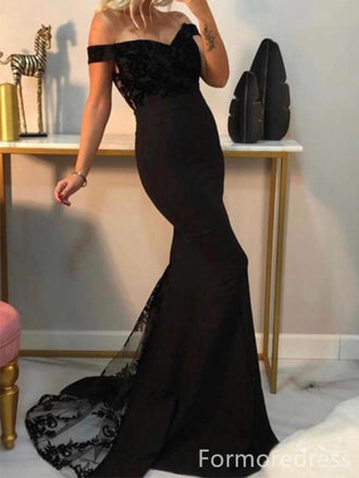 Sexy V-neck Off-Shoulder Mermaid Long Prom Dress,PD251