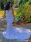 Gorgeous V-neck Strapless Mermaid Long Wedding Dress, WD245