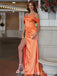 Elegant V-neck Spaghetti Strap Off-Shoulder Mermaid Long Prom Dress,PD250