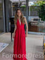 Sexy V-neck A-line Long Bridesmaid Dress,  PD47