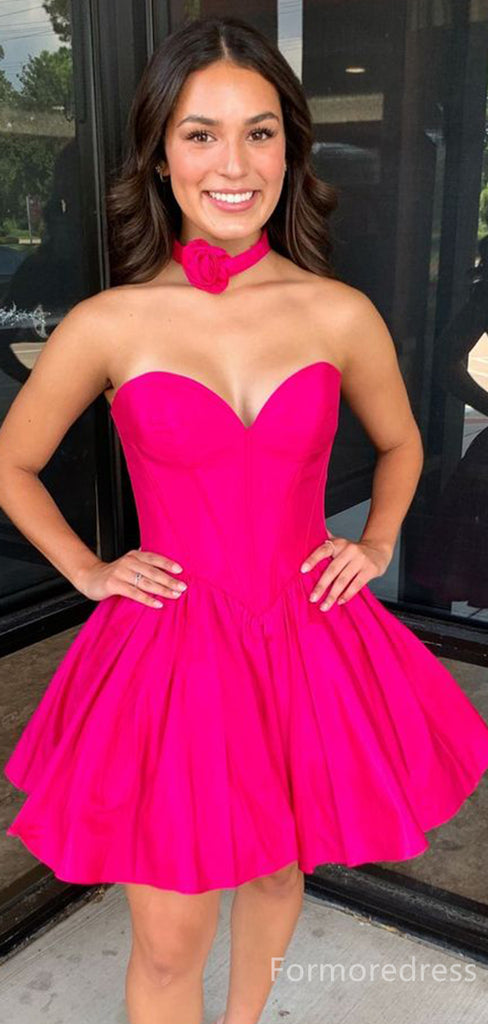 Gorgeous Sweetheart Strapless A-line Short Mini Homecoming Dress,  HD285