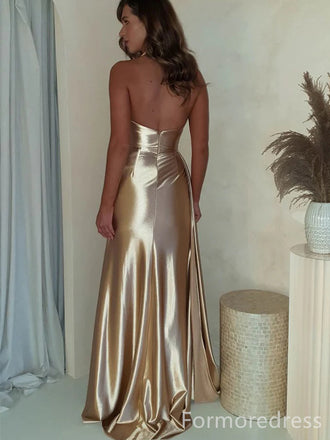 Gorgeous V-neck Halter Mermaid Long Prom Dress,PD253
