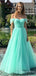 Gorgeous Off-Shoulder Strapless A-line Long Prom Dress,PD255