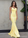 Elegant V-neck Spaghetti Strap Mermaid Long Prom Dress,PD257
