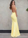 Elegant V-neck Spaghetti Strap Mermaid Long Prom Dress,PD257