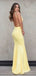 Elegant V-neck Spaghetti Strap Mermaid Long Prom Dress,PD257