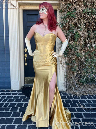 Gorgeous Sweetheart Strapless Mermaid Long Prom Dress,PD258