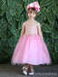 Elegant Spaghetti Strap Lace Appliques A-line Long Flower Girl Dress,  FGD77