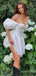 Elegant Sweatheart Off-Shoulder A-line Short Mini Homecoming Dress,  HD44