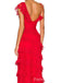Elegant Red V-neck A-line Long Prom Dress,PD260