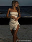 Simple Spaghetti Strap A-line Short Mini Homecoming Dress,  HD286