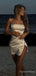 Simple Spaghetti Strap A-line Short Mini Homecoming Dress,  HD286