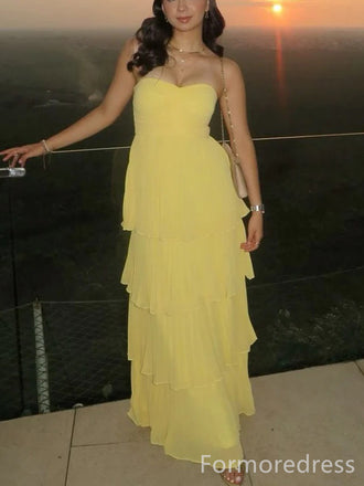 Gorgeous Sweetheart Strapless A-line Long Prom Dress,PD263