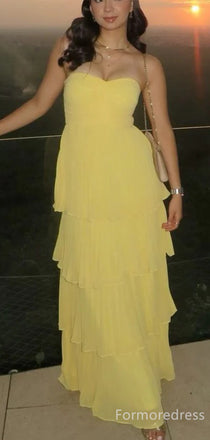 Gorgeous Sweetheart Strapless A-line Long Prom Dress,PD263