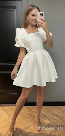 Elegant Square A-line Short Mini Homecoming Dress,  HD290