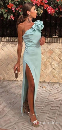 Elegant One Shoulder Split Side Mermaid Prom Dress,PD266