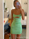 Unique Spaghetti Strap A-line Short Mini Homecoming Dress,  HD291