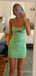 Unique Spaghetti Strap A-line Short Mini Homecoming Dress,  HD291