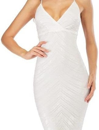 Elegant White Mermaid V-neck Spaghetti Strap Long Prom Dress,PD10