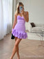Elegant Sweatheart Spaghetti Strap A-line Short Mini Homecoming Dress,  HD47